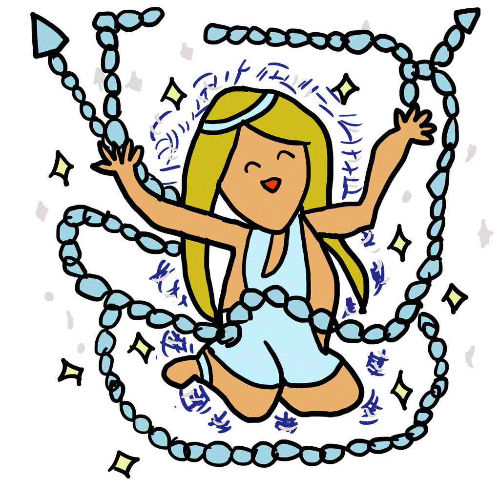 手描きのアンドロメダのキャラクター画像