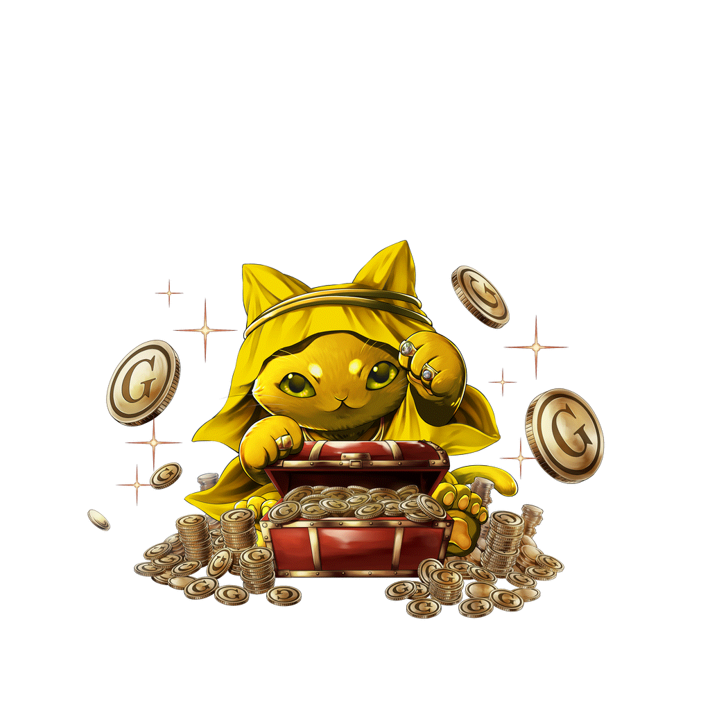 金色・ゴールドキャットのキャラクター画像