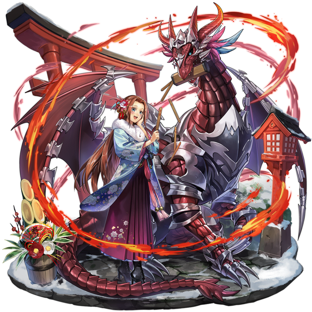 [仲良し初詣]ユスティ＆ギルのキャラクター画像