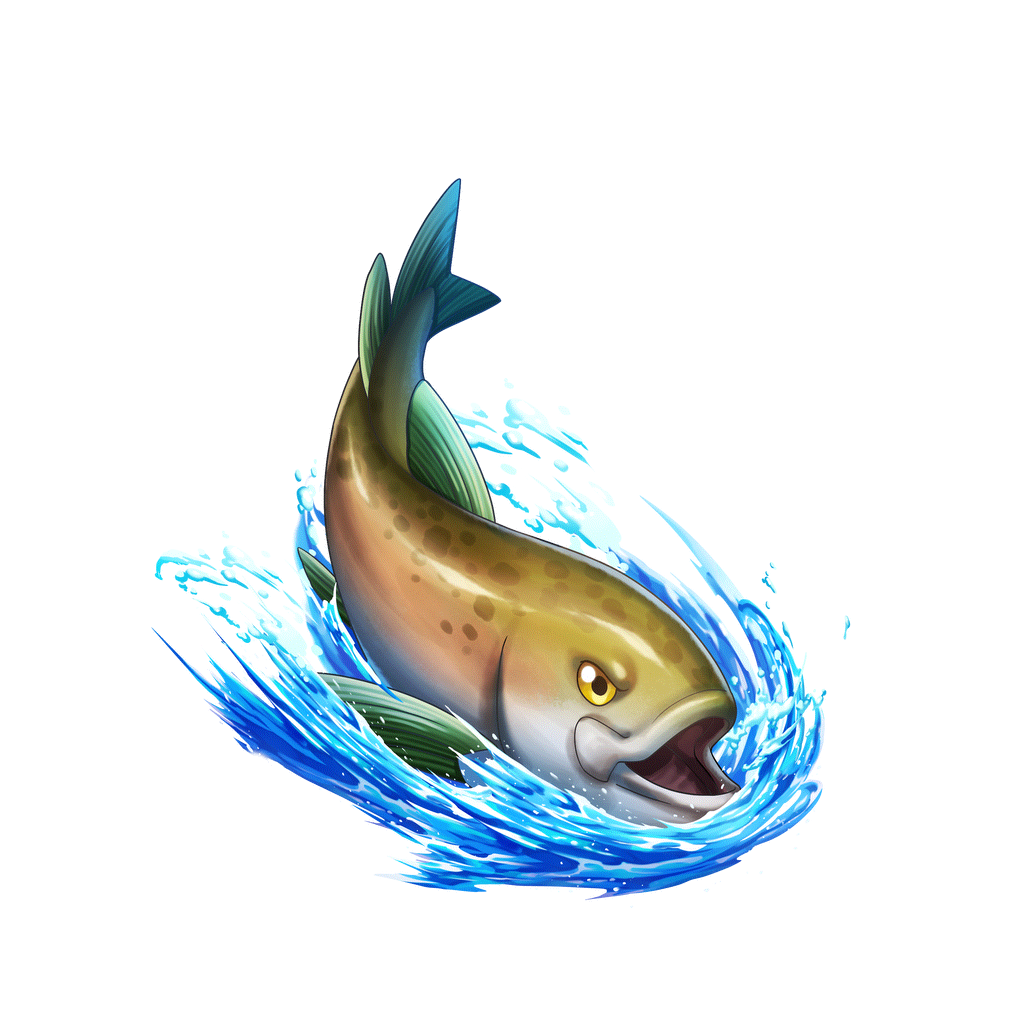 春のスプラのお魚のキャラクター画像