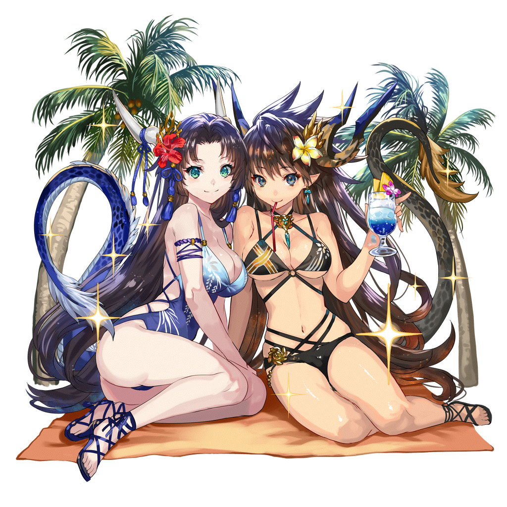 [バカンス竜武双]景光＆雷葉のキャラクター画像