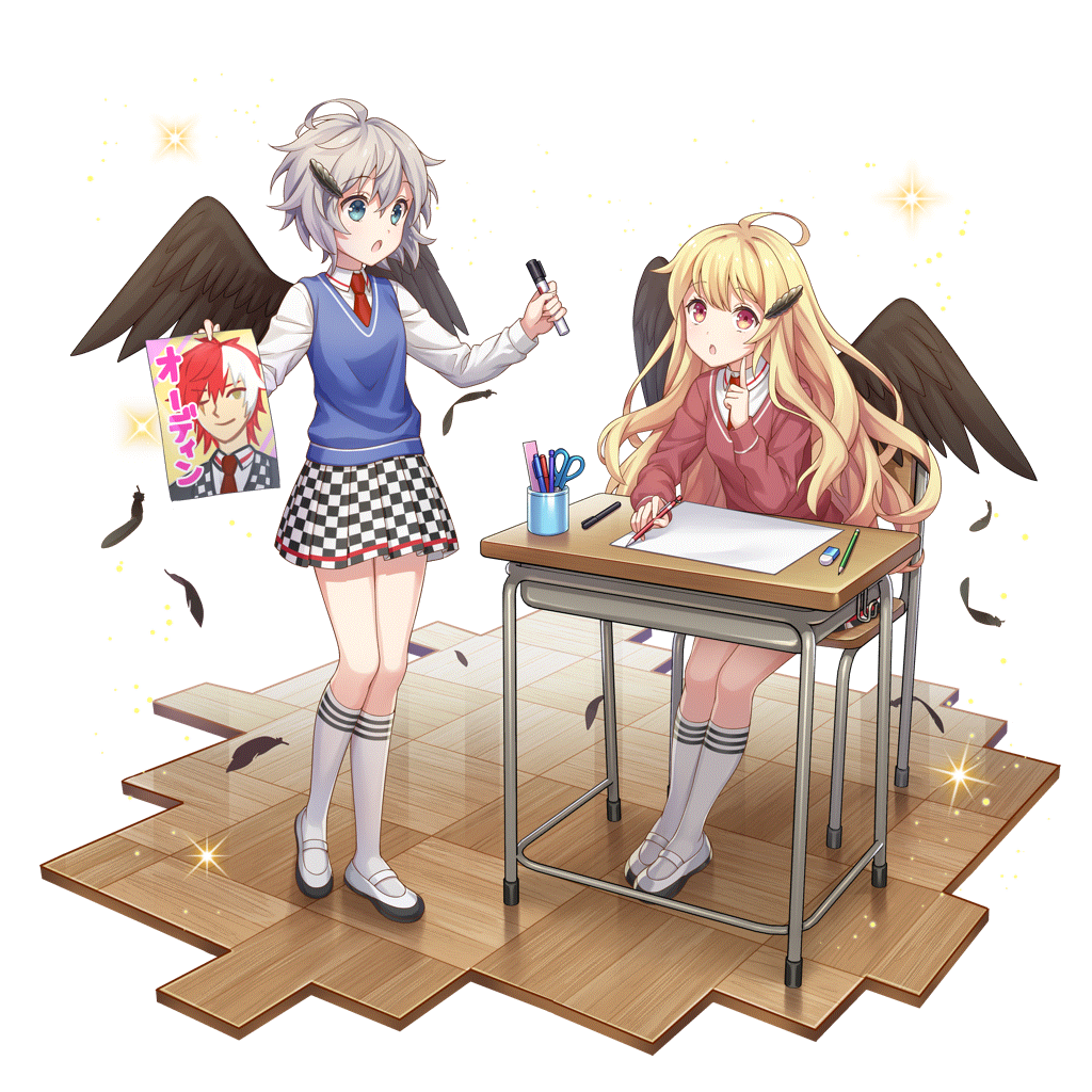 [選挙応援]フギンとムニンのキャラクター画像