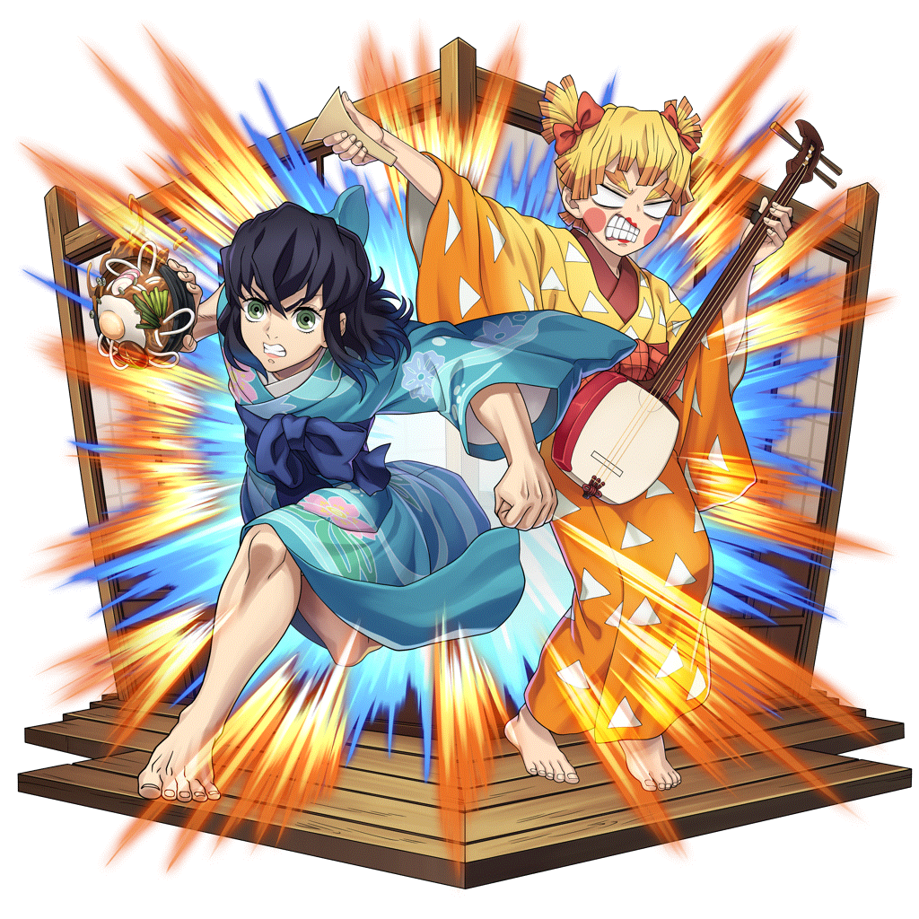 [潜入]我妻善逸＆嘴平伊之助のキャラクター画像