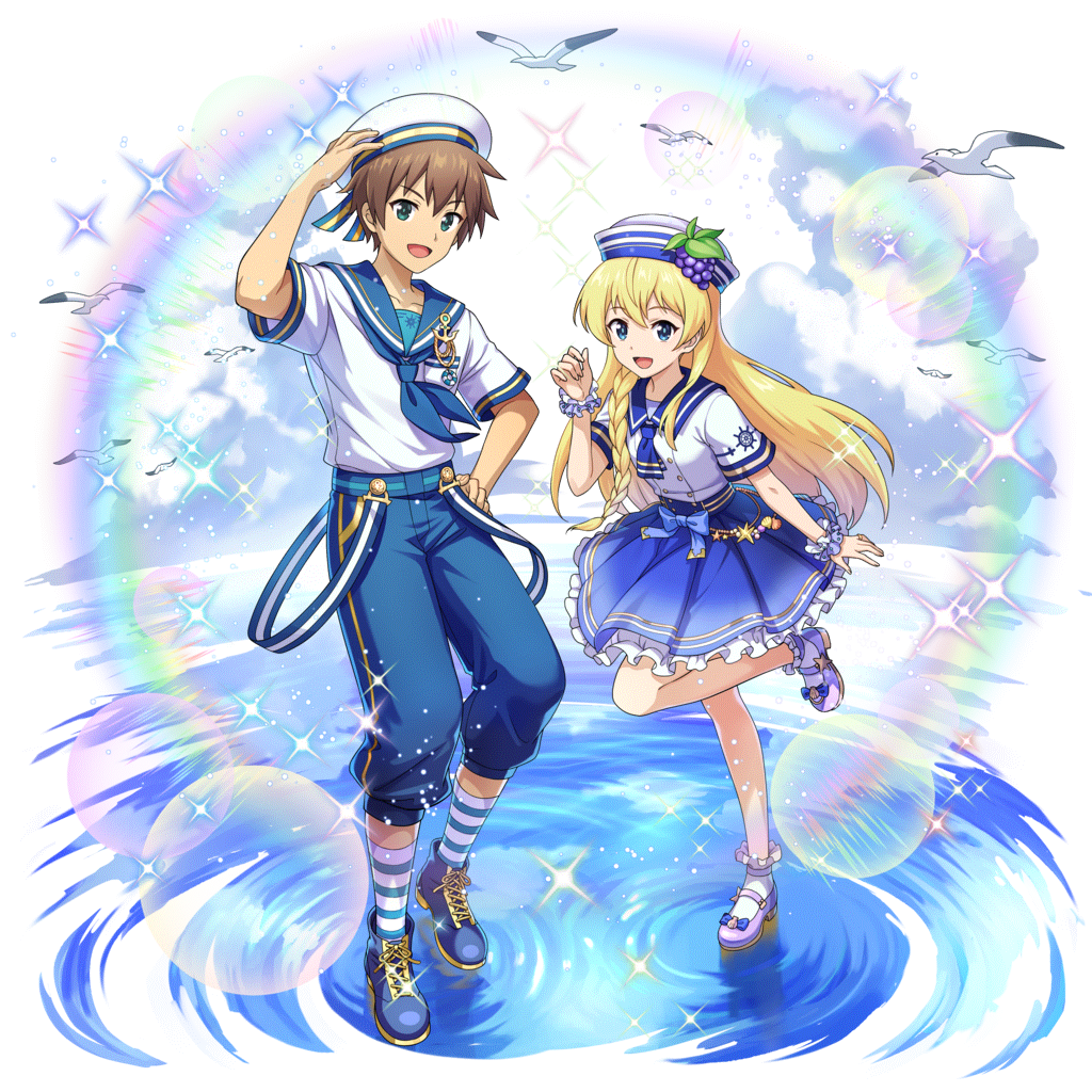 [夢の浜辺]カズマ＆アイリスのキャラクター画像