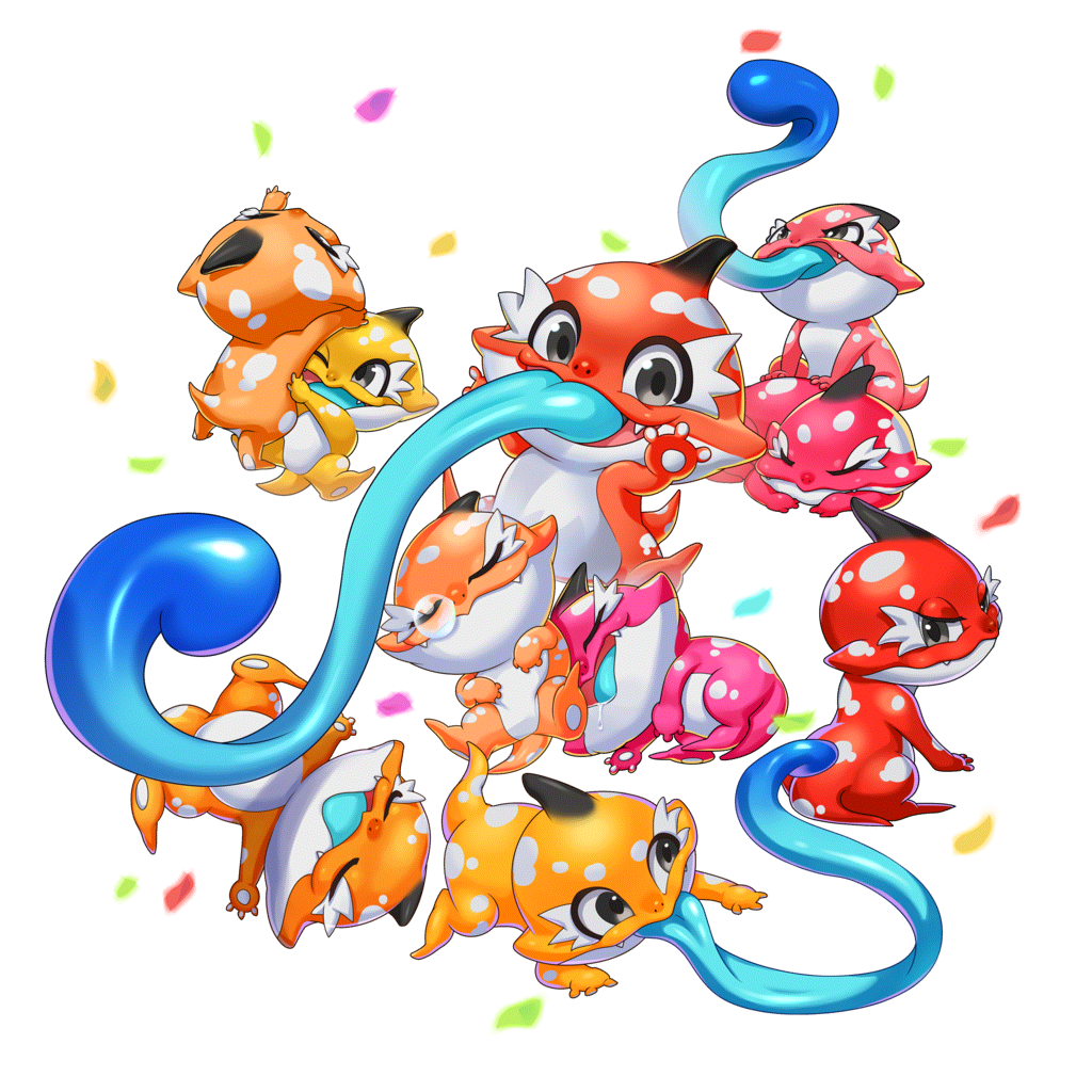 10匹のカメティのキャラクター画像