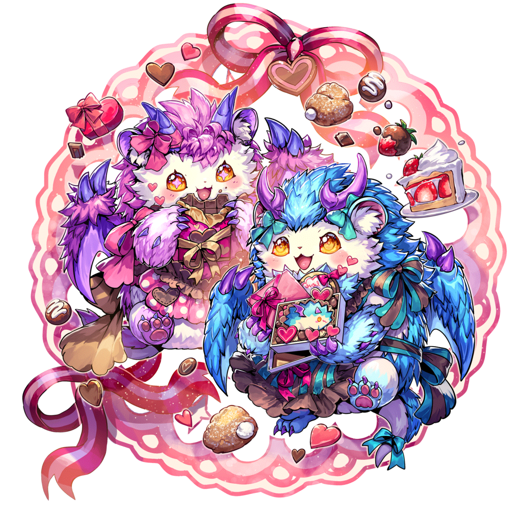 [おいしいよ]にに＆もものキャラクター画像